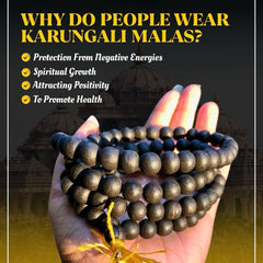 Original Karungali Mala 108 Beads Ebony Wood