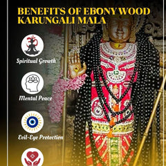 Original Karungali Mala 108 Beads Ebony Wood