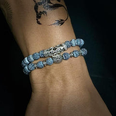 Natural Stone Owl Bracelet