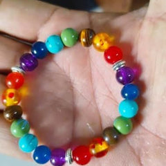 Classic 7 Beads Bracelet Natural Agates Bracelets Jewelry(Pack Of 2)