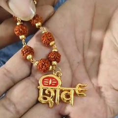 Rudraksha Mala with shiv pendant