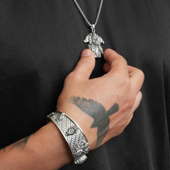 5-Mukhi Hanuman Kada with 5-Munjai Hanumna Pendant with Chain