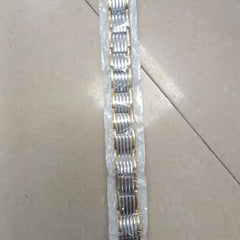 Ultra Strength Magnetic Therapy Bio Bracelet for Boys & Men (Silver & Gold)