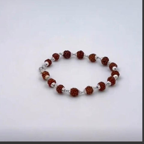 Rudraksha Bracelet Silver Plated
