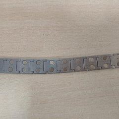 Ultra Strength Magnetic Therapy Bio Bracelet for Boys & Men (Silver & Gold)