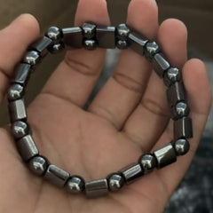 Magnetic Sugar Control Bracelet,Unisex Stylish Health Care Magnetic Black Stone Therapy Bracelet
