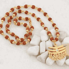 Rudraksha Mala with Mahakal pendant