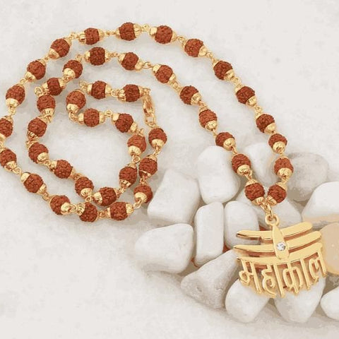 Rudraksha Mala with Mahakal pendant